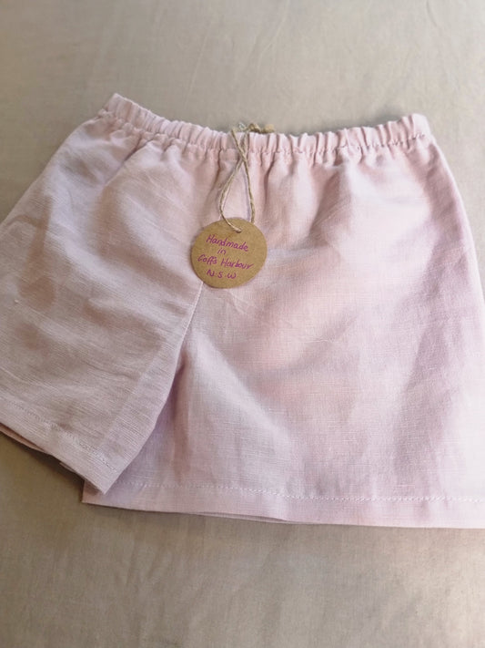 Free Postage, Handmade Girls Linen shorts